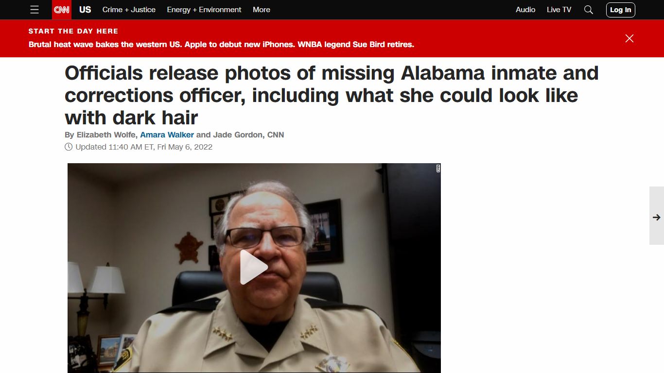 Officials release photos of missing Alabama inmate and corrections ...